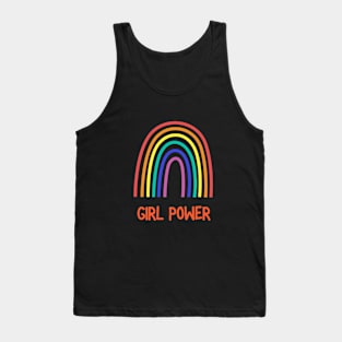 Girl Power Rainbow Design Tank Top